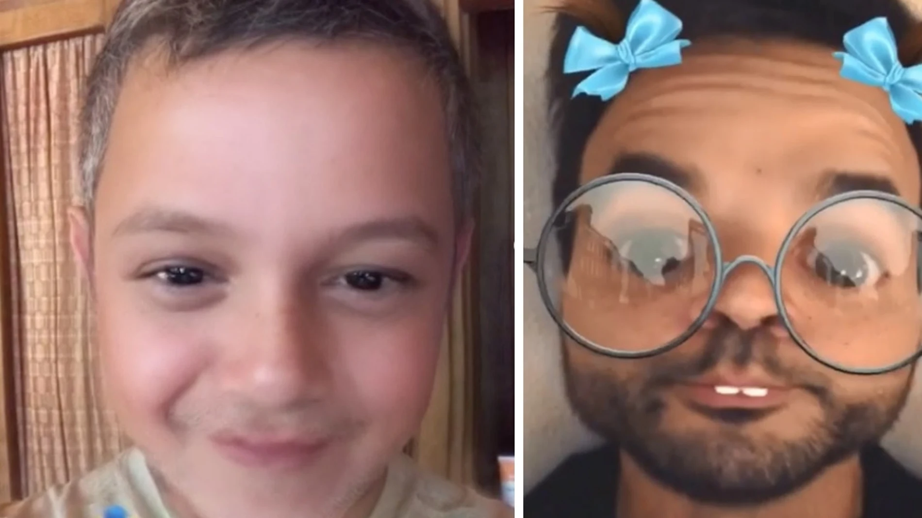 Alejandro Sanz y Luis Fonsi con el filtro 'bebé' Alejandro Sanz y Luis Fonsi con el filtro 'bebé'