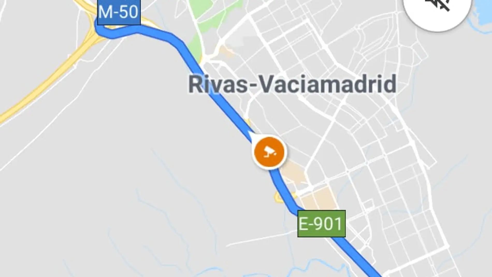 Radar fijo en la aplicación Google Maps