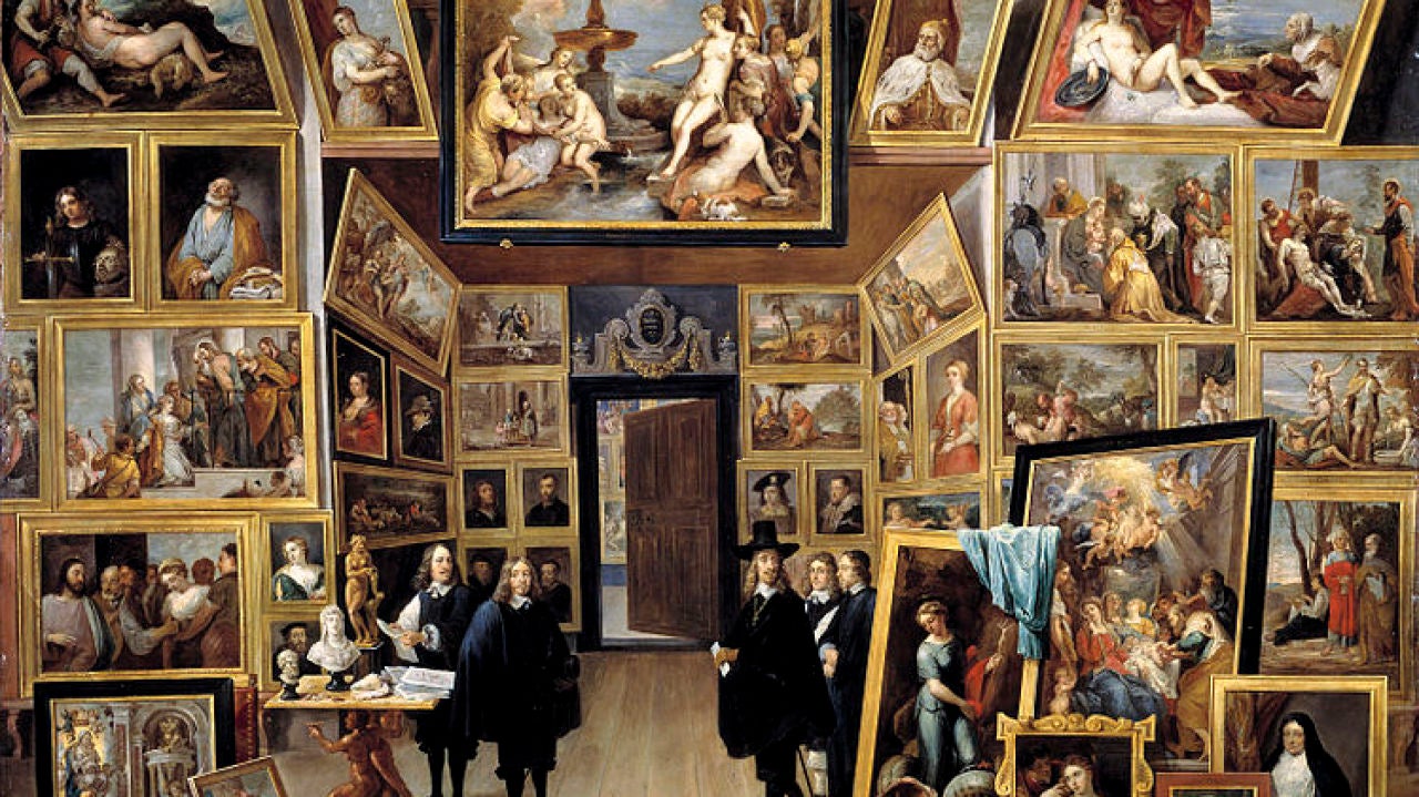 El archiduque Leopoldo Guillermo en su galería de pinturas en Bruselas (David Teniers, Museo del Prado) El archiduque Leopoldo Guillermo en su galería de pinturas en Bruselas (David Teniers, Museo del Prado)