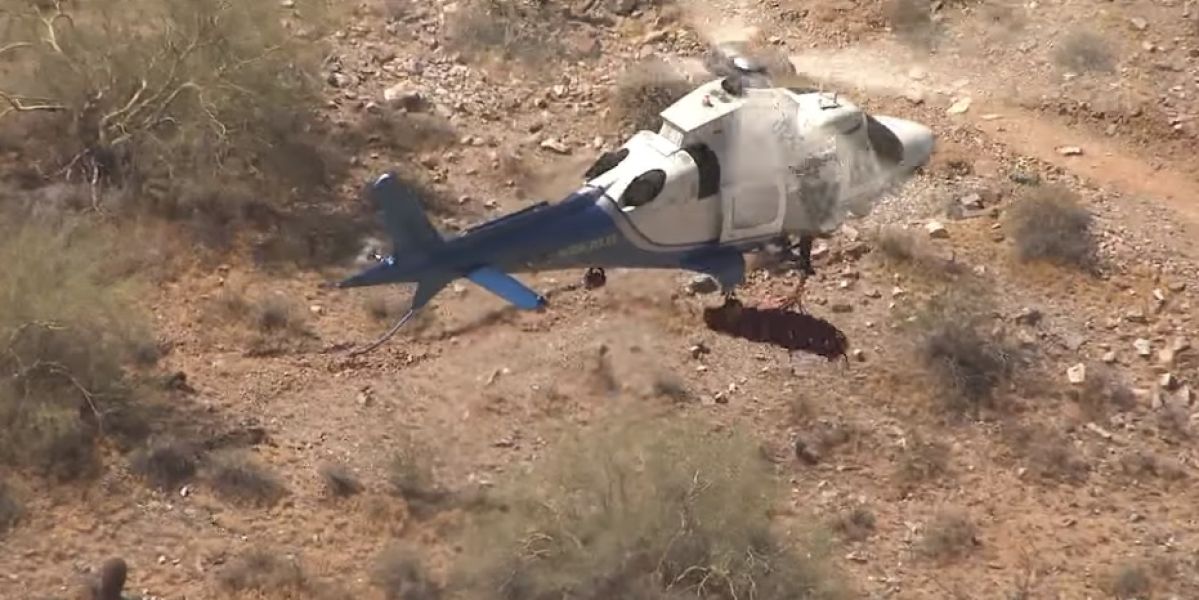 El rescate en helicóptero más mareante: una mujer de 74 años que queda suspendida sin dejar de girar