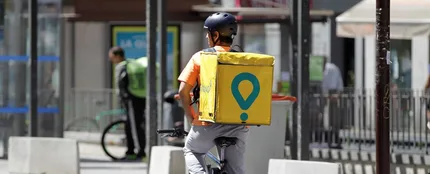 Imagen de un repartidor de Glovo Imagen de un repartidor de Glovo