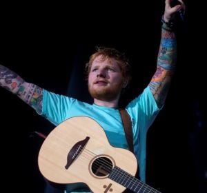Ed Sheeran durante su concierto en Barcelona Ed Sheeran durante su concierto en Barcelona