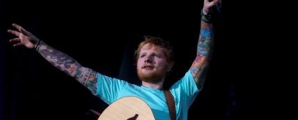 Ed Sheeran durante su concierto en Barcelona
