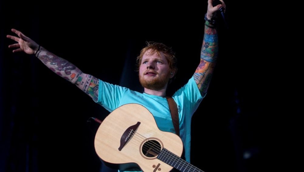 Ed Sheeran durante su concierto en Barcelona