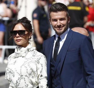 David Beckham y Victoria, en la boda de Sergio Ramos y de Pilar Rubio David Beckham y Victoria, en la boda de Sergio Ramos y de Pilar Rubio