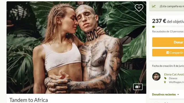 Página de GoFundMe de la pareja de 'instagramers'