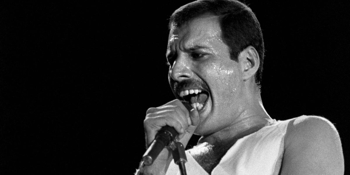 El cantante Freddie Mercury