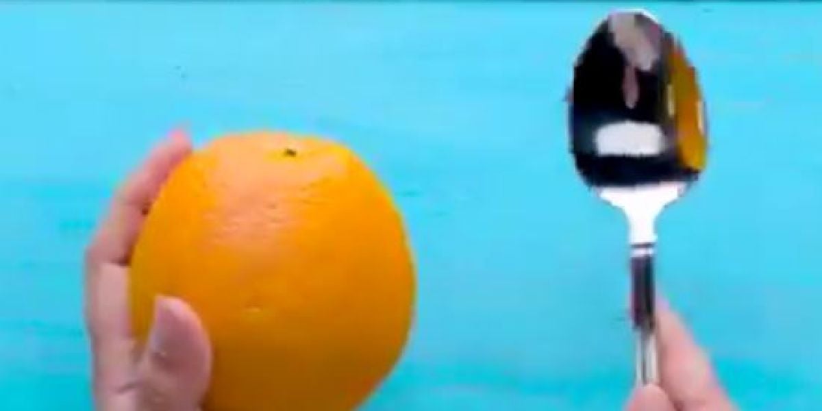 ¿Serías capaz de pelar una naranja con una cuchara?
