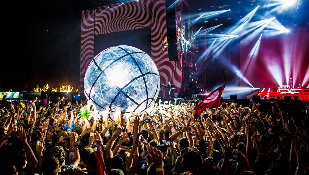 Bola humana en el Sziget Festival de Budapest