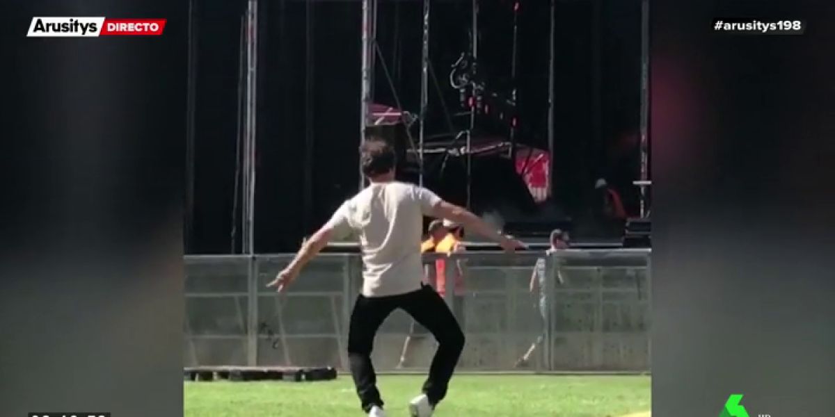 A Aitana le sale un duro competidor: este es el divertido baile de su mayor fan en plena prueba de sonido