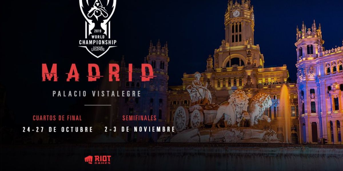 Los cuartos de final y semifinales del Mundial de League of Legends se disputarán en Madrid