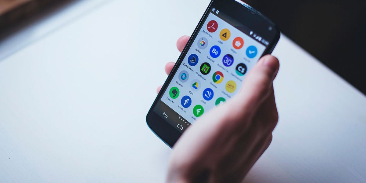 Móvil con apps Android