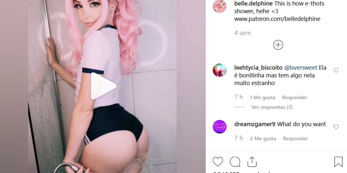 La influencer Belle Delphine