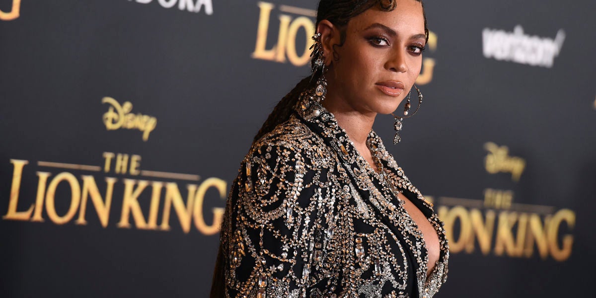 Beyoncé en la premiere de 'El Rey León'