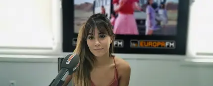 Aitana en los estudios de Europa FM Aitana en los estudios de Europa FM