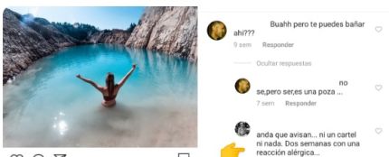 Varios instagramers sufren problemas de salud tras bañarse en un lago de Galicia