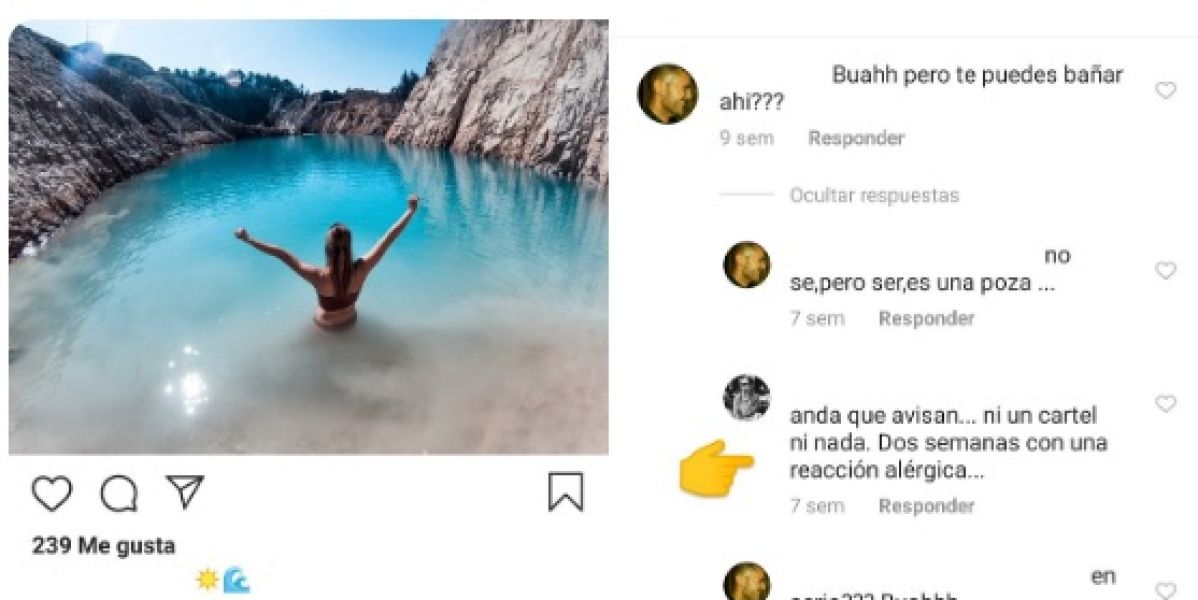 Varios instagramers sufren problemas de salud tras bañarse en un lago de Galicia