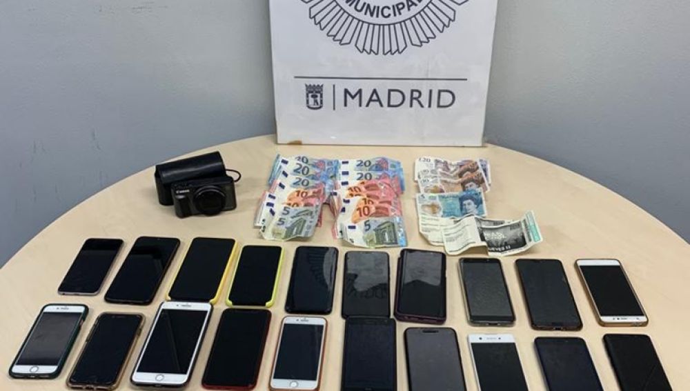 Imagen de los móviles robados en el festival Mad Cool de Madrid
