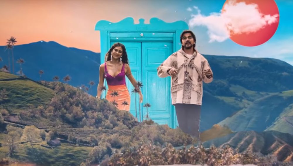 Greeicy y Juanes en el videoclip de 'Minifalda'