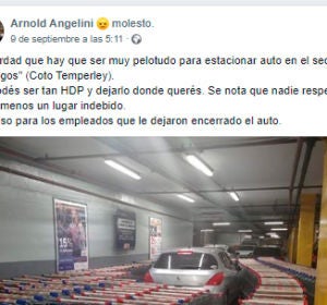 Post que muestra el coche aparcado rodeado de carritos Post que muestra el coche aparcado rodeado de carritos