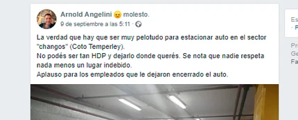 Post que muestra el coche aparcado rodeado de carritos Post que muestra el coche aparcado rodeado de carritos