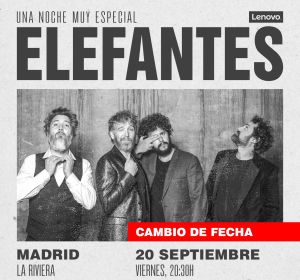 El 20 de septiembre, Elefantes presenta un concierto muy especial en La Riviera El 20 de septiembre, Elefantes presenta un concierto muy especial en La Riviera