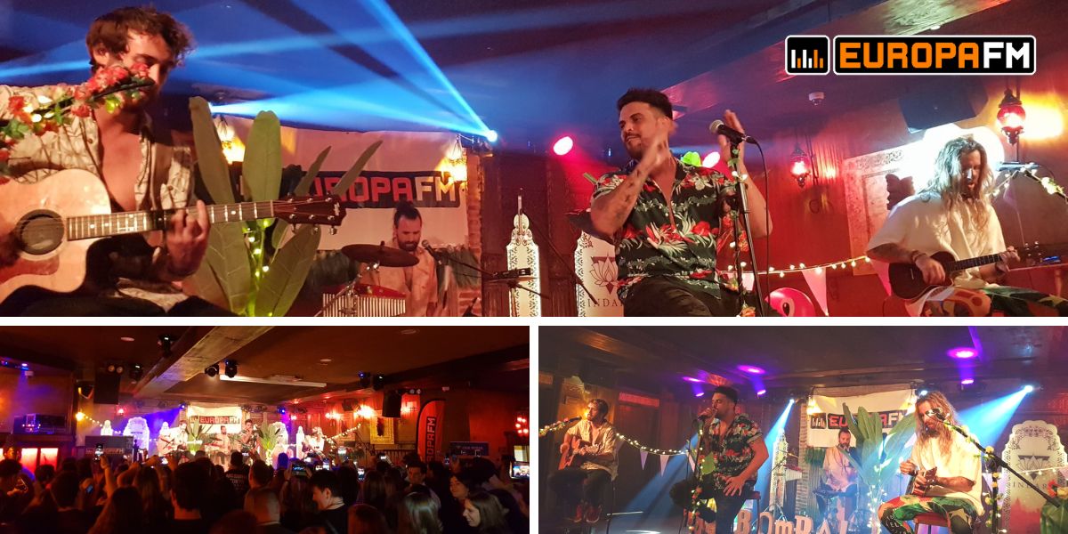 Concierto de Bombai en Pamplona, con Europa FM