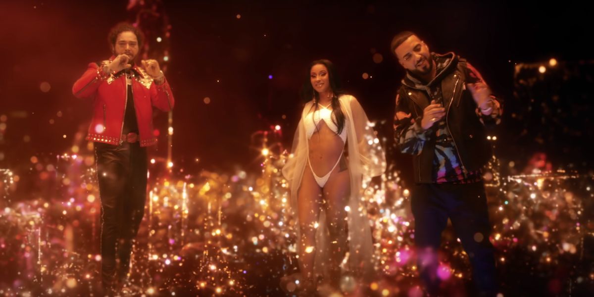Post Malone, Cardi B y French Montana en el vídeo de 'Writing on the Wall'