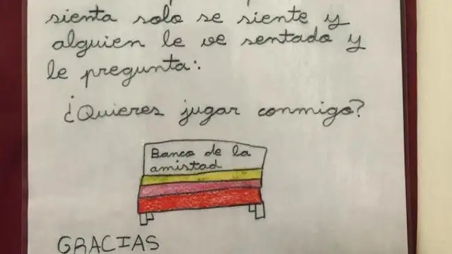 El Fernando de Rojas ya tiene su 'banco de la amistad'