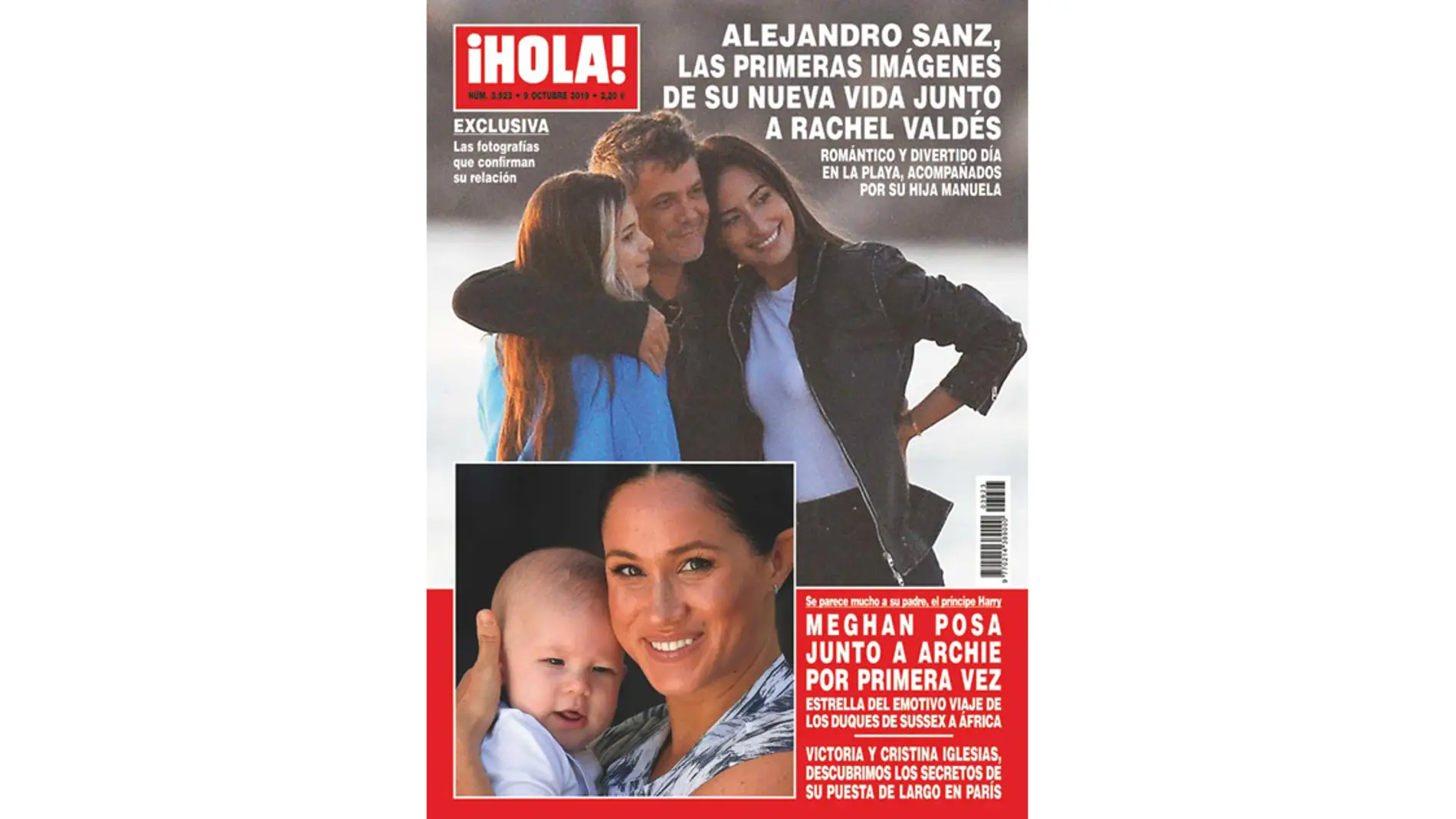 Alejandro Sanz junto a Rachel Valdés y su hija Manuela  title=