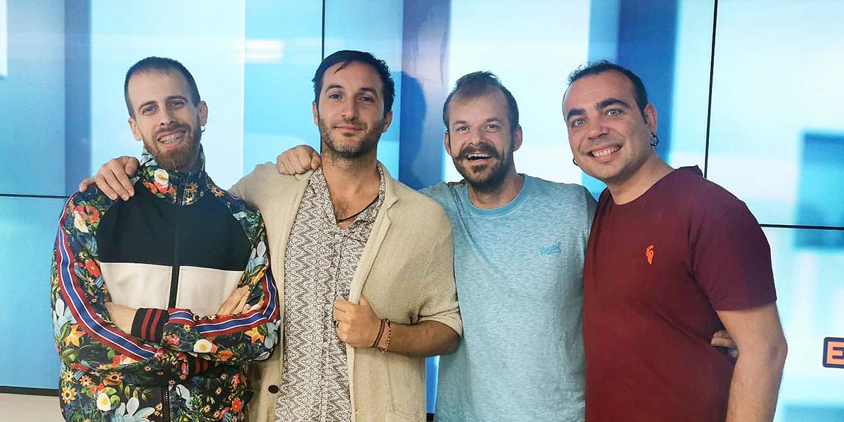 Rubén, Axel, Romain y Sergi de La Pegatina en Europa FM