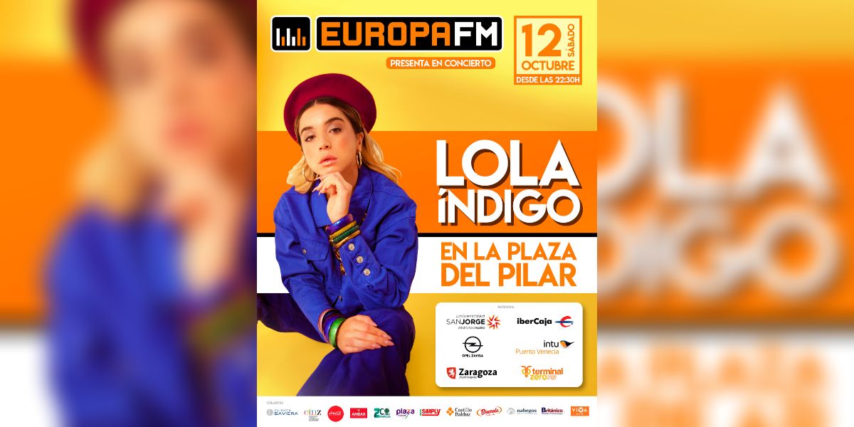 Lola Índigo en el Escenario Europa FM en las Fiestas del Pilar 2019