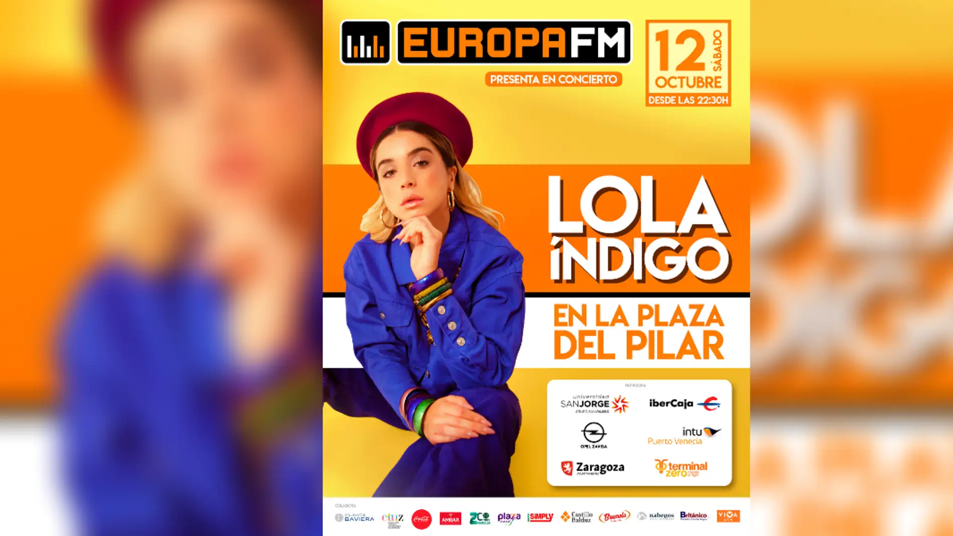Lola Índigo en el Escenario Europa FM en las Fiestas del Pilar 2019