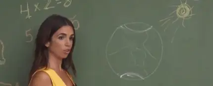 Captura de la explicación de Elena Furiase en el programa 'Vuelta al cole' de Telemadrid. Captura de la explicación de Elena Furiase en el programa 'Vuelta al cole' de Telemadrid.