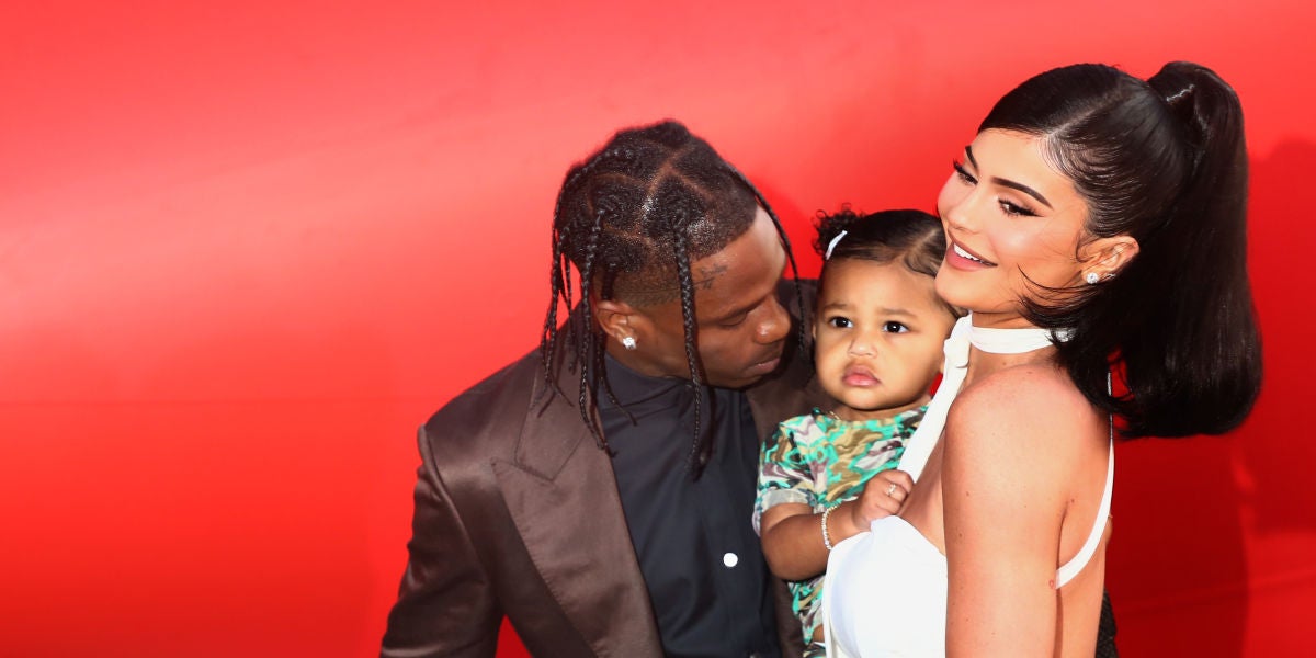 Kylie Jenner, Travis Scott y su hija Stormi