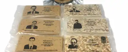 Turrones con la cara de los políticos Turrones con la cara de los políticos