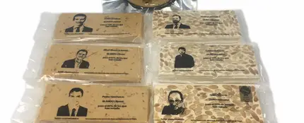 Turrones con la cara de los políticos Turrones con la cara de los políticos