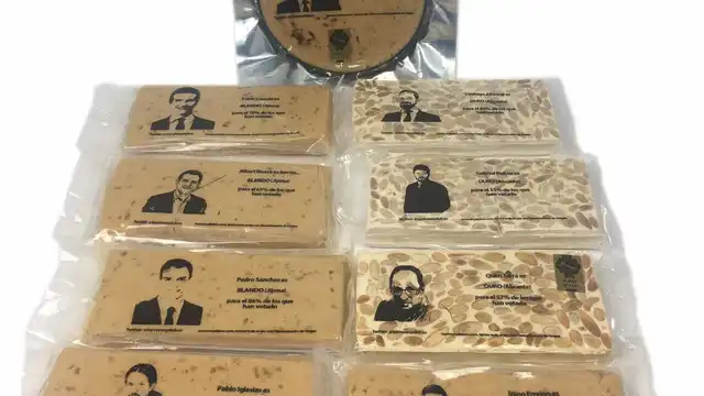 Turrones con la cara de los políticos