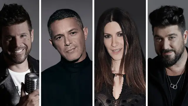 Pablo López, Alejandro Sanz, Laura Pausini y Antonio Orozco, coaches de La Voz 2020