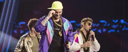 Melendi y Bisbal disfrazados de raperos en el último Asalto de ‘La Voz Kids’ Melendi y Bisbal disfrazados de raperos en el último Asalto de ‘La Voz Kids’