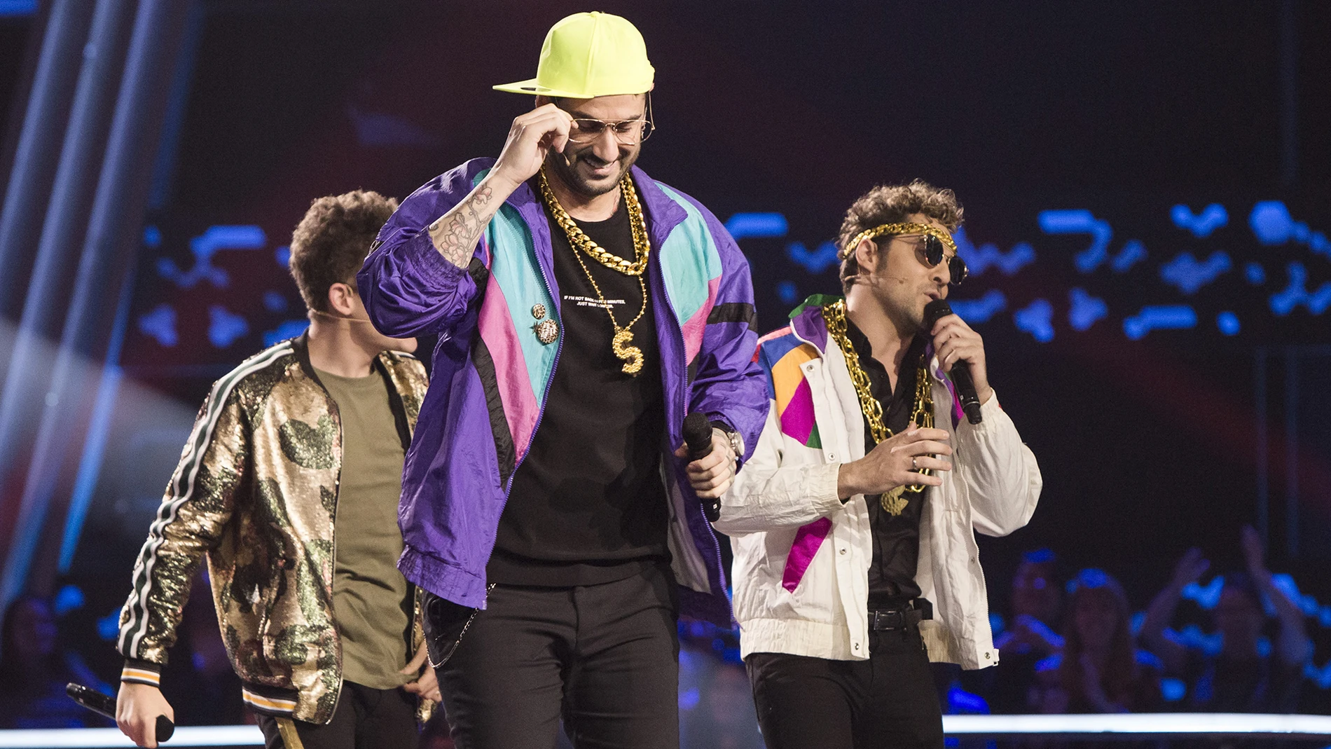 Melendi y Bisbal disfrazados de raperos en el último Asalto de ‘La Voz Kids’ Melendi y Bisbal disfrazados de raperos en el último Asalto de ‘La Voz Kids’