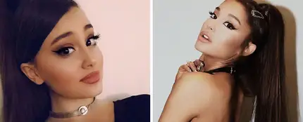 Paige Niemann (a la izquierda), la doble de Ariana Grande (a la derecha) Paige Niemann (a la izquierda), la doble de Ariana Grande (a la derecha)