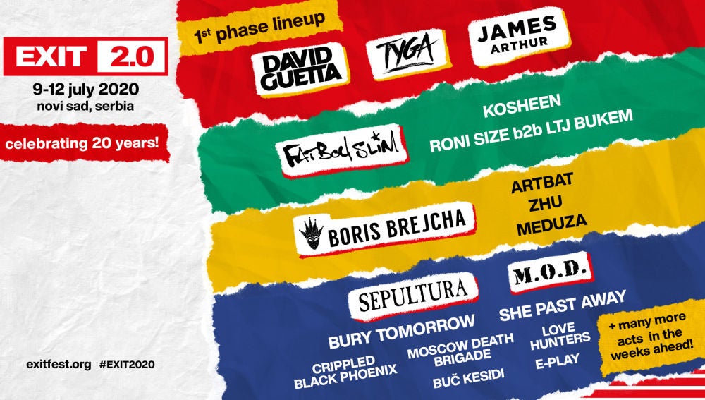 Primer cartel del Exit Festival 2020