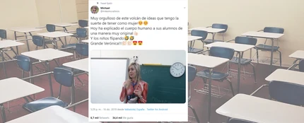 Una profesora da clase de anatomía disfrazada Una profesora da clase de anatomía disfrazada