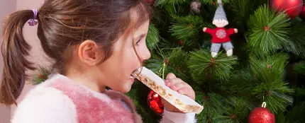 Niña comiendo turrón Niña comiendo turrón