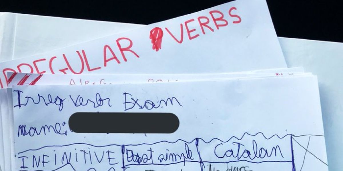 La divertida respuesta de un niño en su examen de inglés