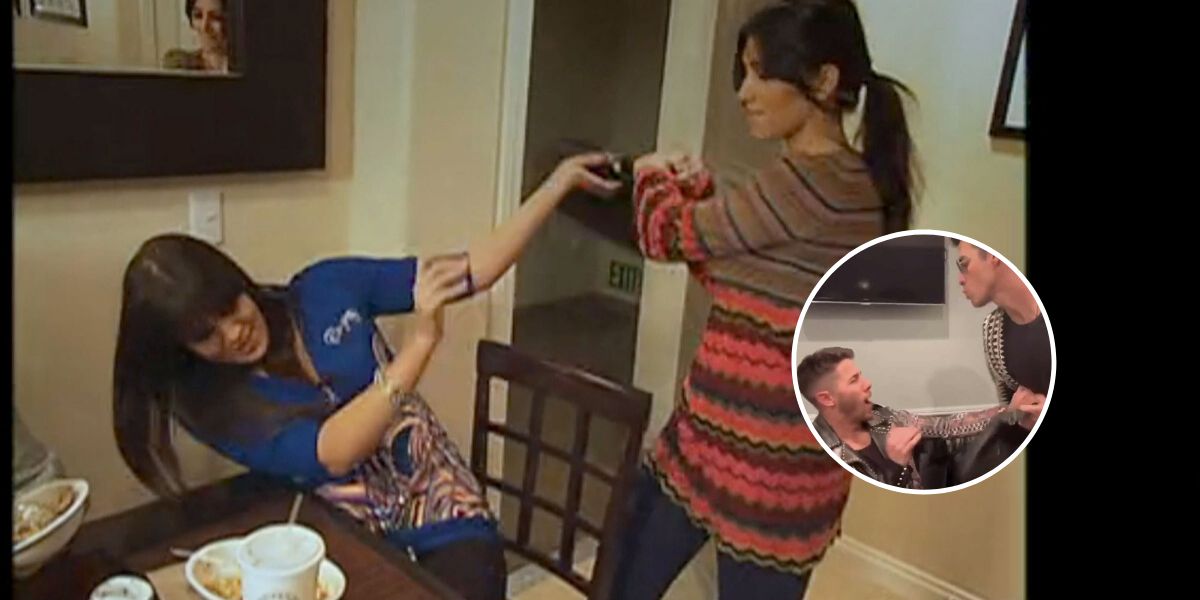 Joe y Nick Jonas parodían la pelea de Kim y Khloe Kardashian