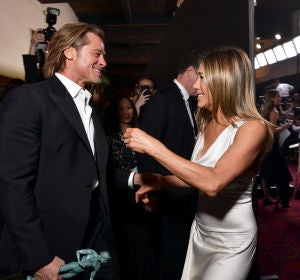 Brad Pitt y Jennifer Aniston durante su reencuentro en los SAG Awards Brad Pitt y Jennifer Aniston durante su reencuentro en los SAG Awards