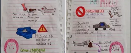 El divertido manual de instrucciones que una niña deja a su tía para que cuide de su perro en vacaciones El divertido manual de instrucciones que una niña deja a su tía para que cuide de su perro en vacaciones