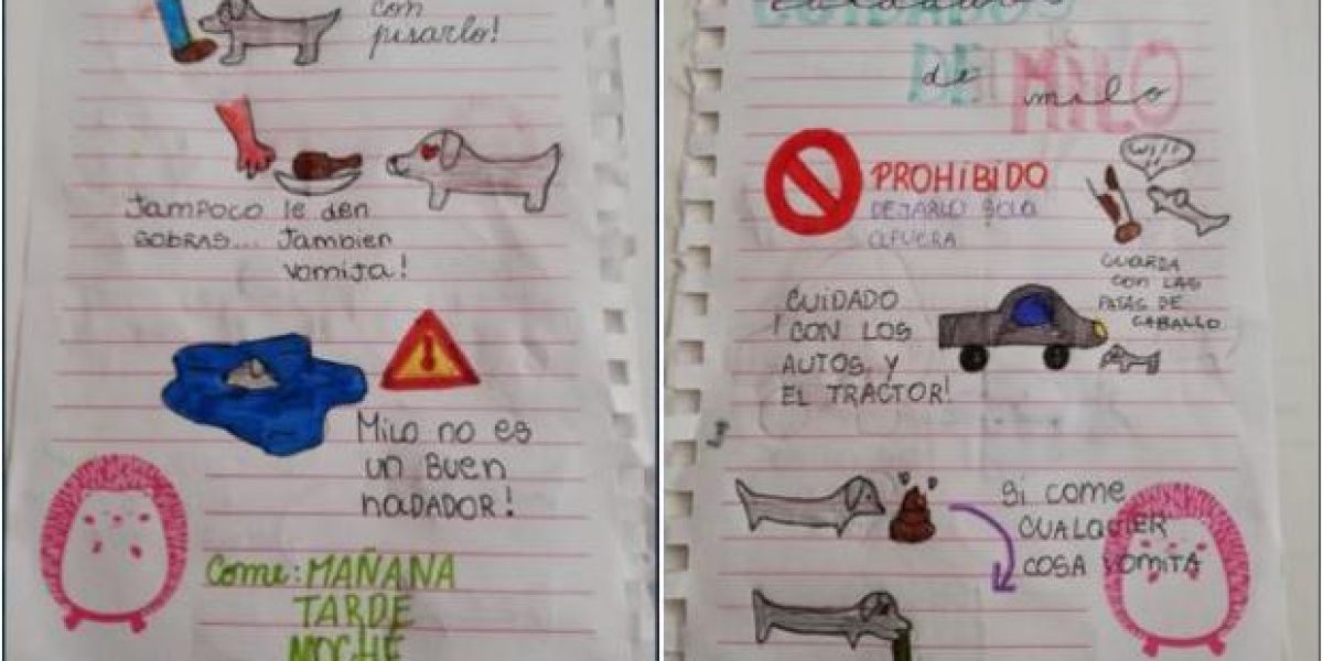 El divertido manual de instrucciones que una niña deja a su tía para que cuide de su perro en vacaciones